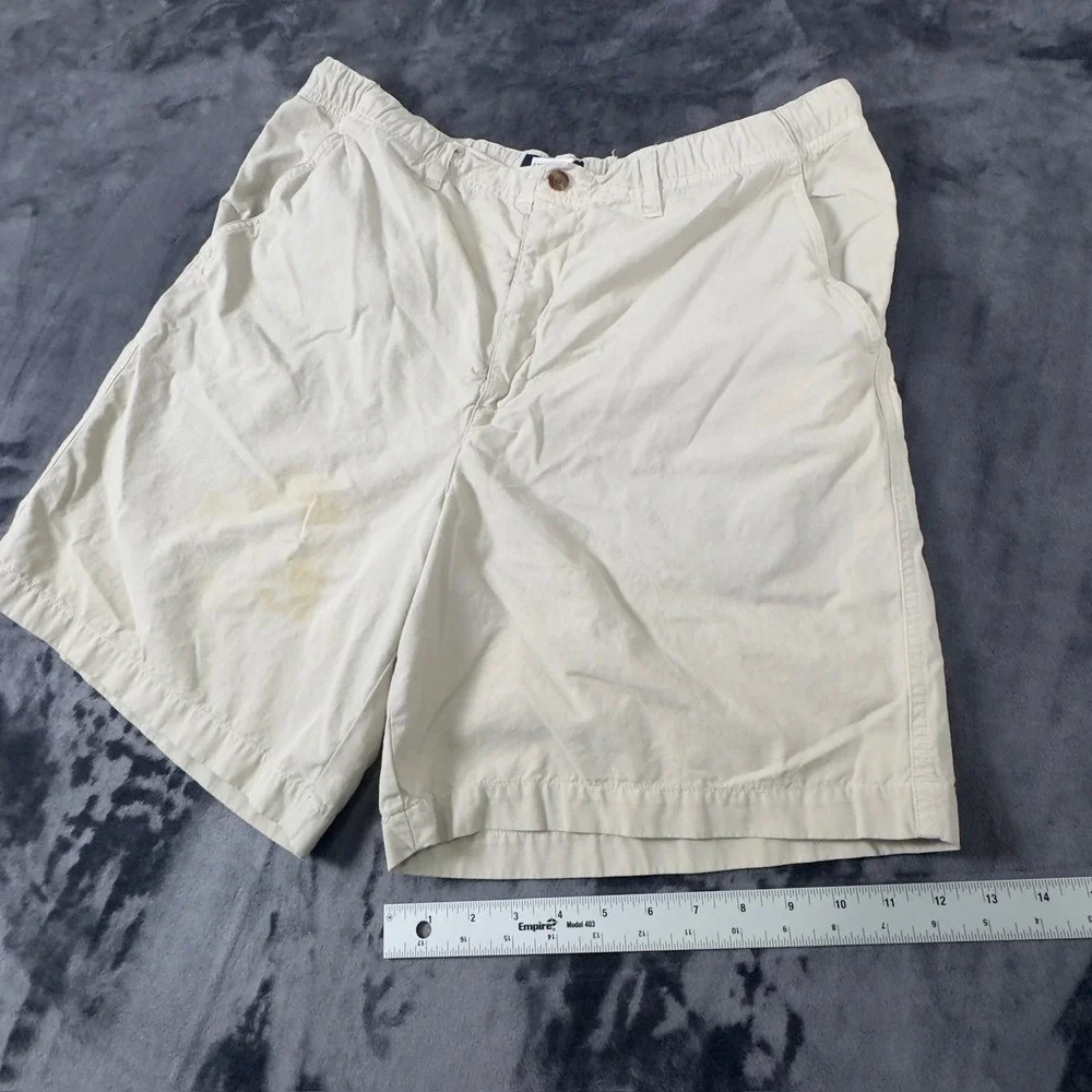 Guess Jeans Shorts Mens 34 Stone Beige Vintage Cotton Elastic Waist 63966B44